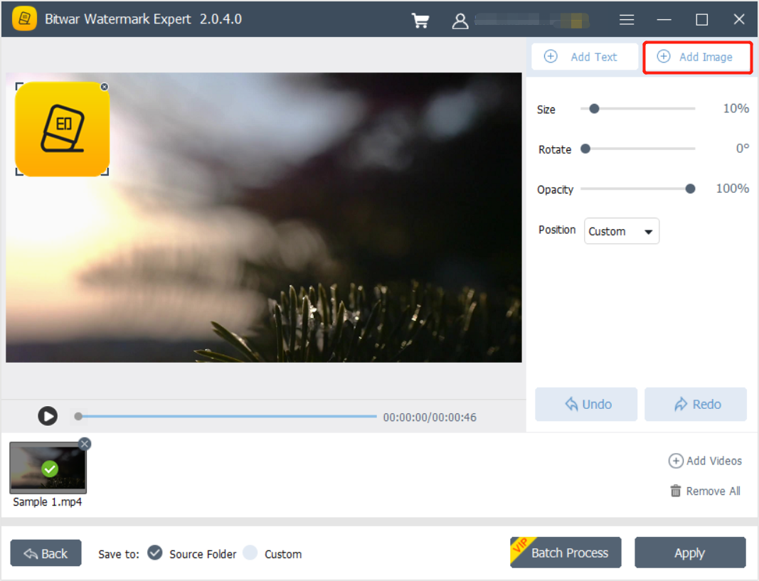 Add Image Watermark for Video