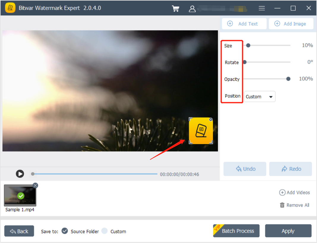 Edit Image Watermark Video